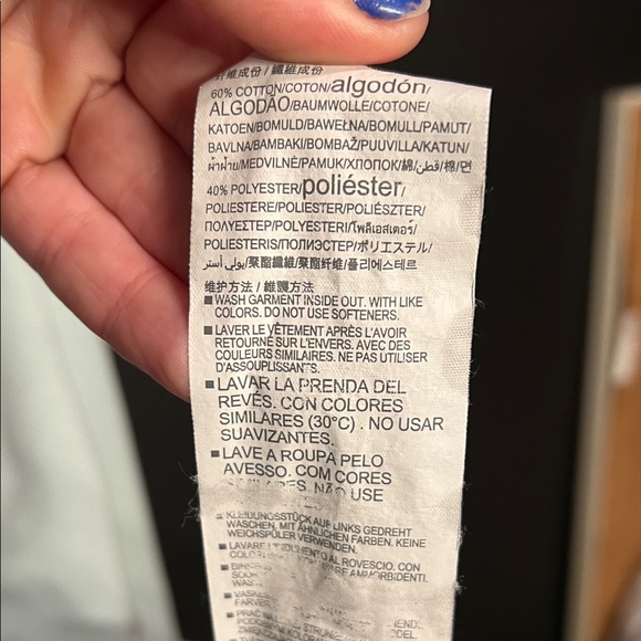 Under Armour Women's Light Blue V-Neck Hoodie - Picture 3 of 5